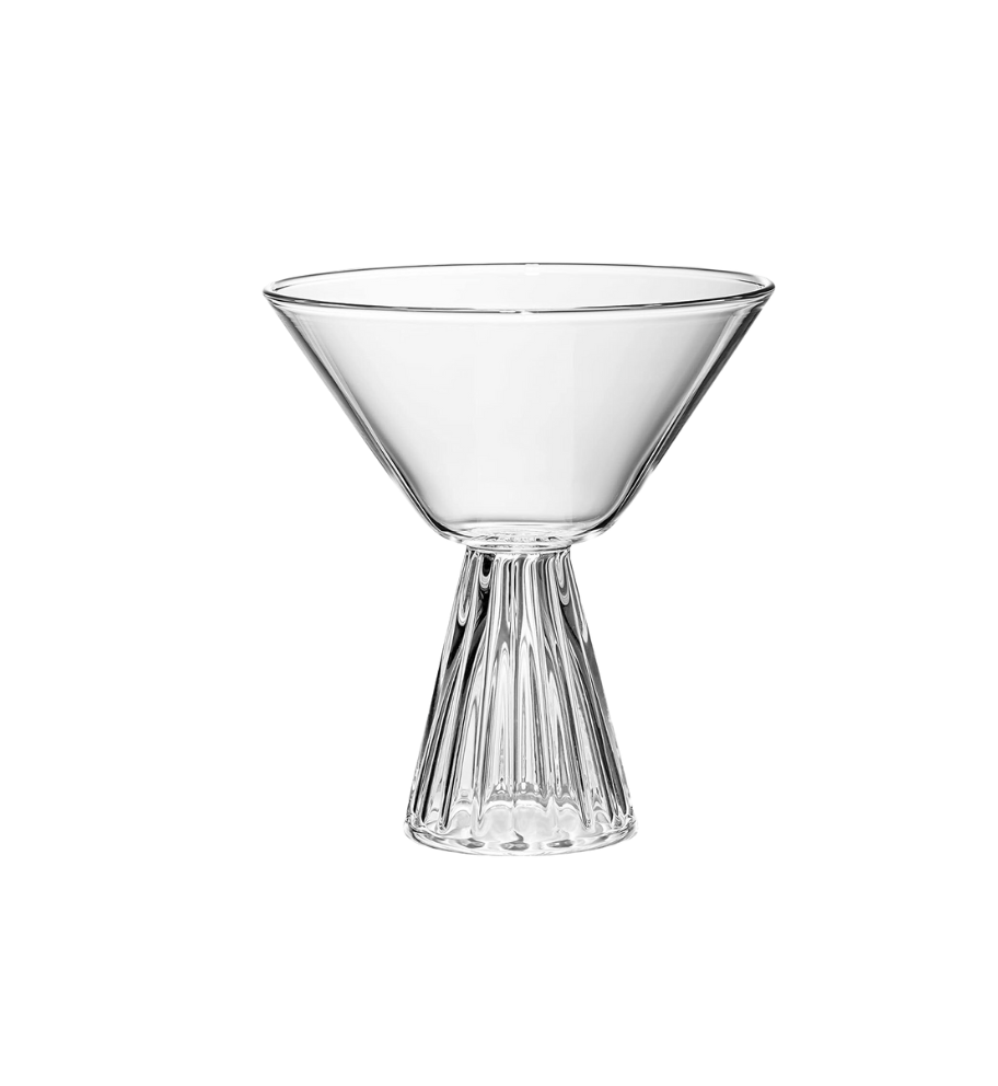 Fluted Stem Martini Glass